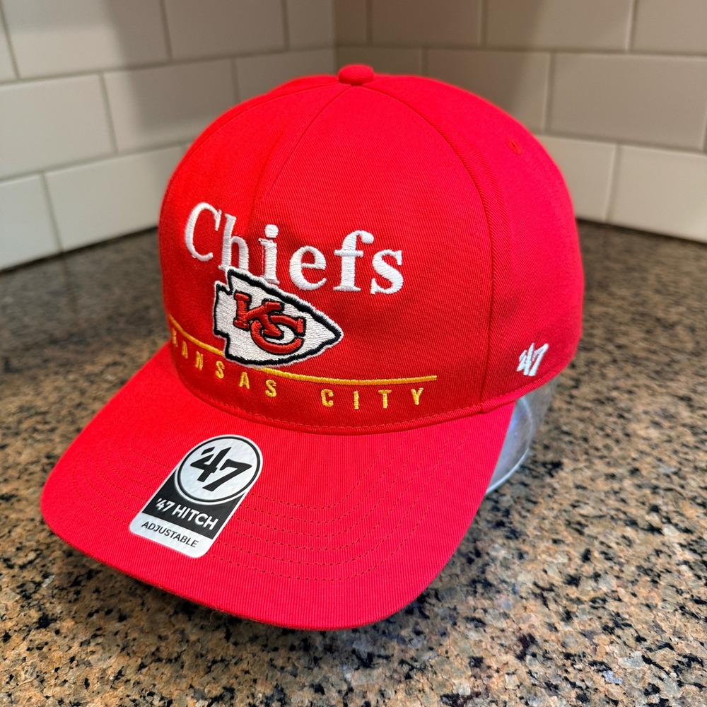 Kansas City Chiefs '47 Brand '47 Hitch Hat Cap Mens OSFA‎ Red Cotton